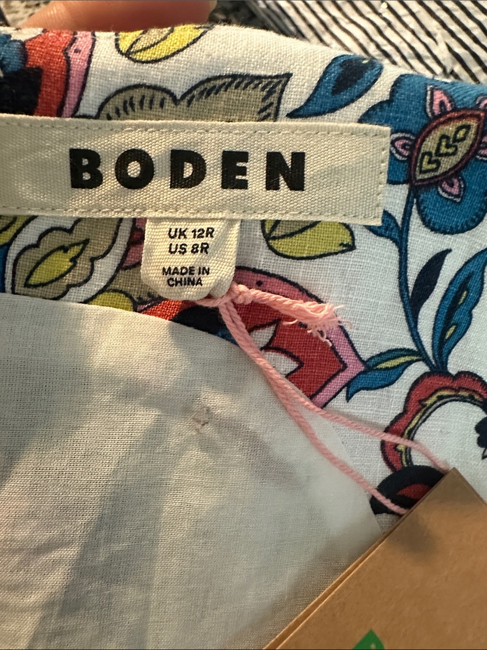 Boden linen halter maxi dress print 8 - Picture 4 of 5